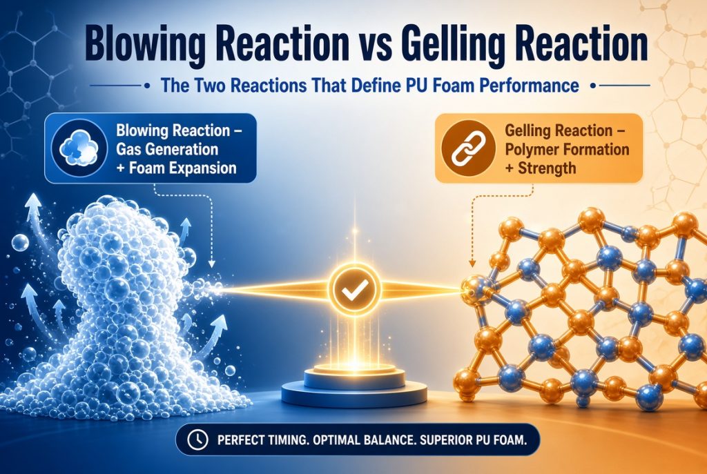 Blowing Reaction vs Gelling Reaction: The Two Reactions That Define PU Foam Performance